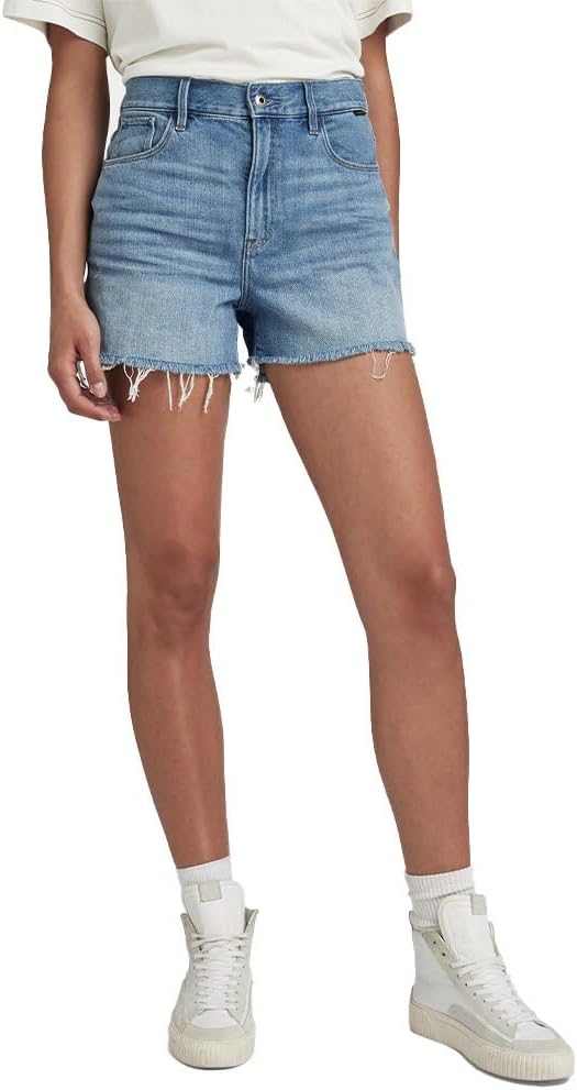 G-STAR Damen Shorts, 27W Blau (Lt Aged D24008-8973-424)