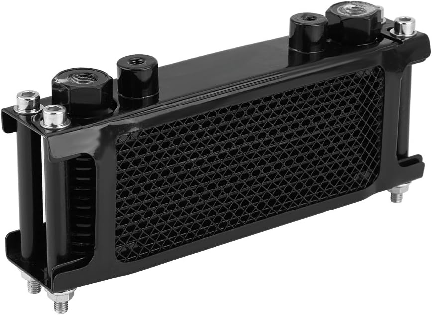 Motorrad Ölkühler, Qiilu Ölkühler, Upgrade Aluminium Motorrad Motorölkühler Kühlung Kühler 50CC-200C