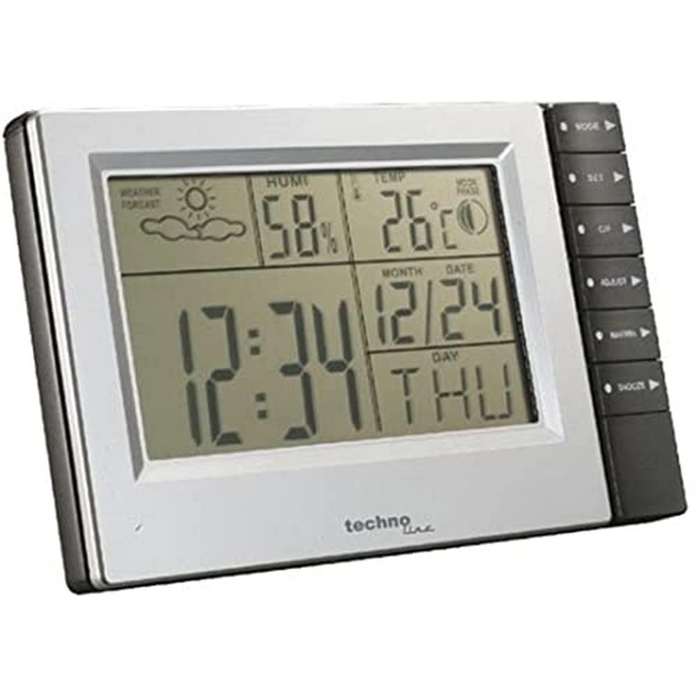 Technoline Wetterstation WS 9121 mit Vorhersage von Wettersituation, Innentemperatur und Mondphasena