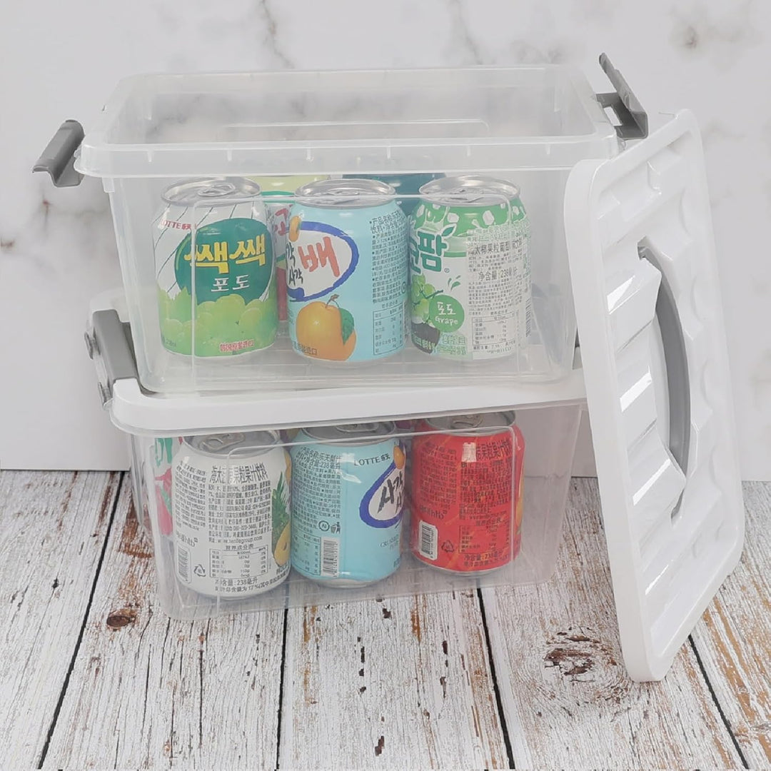 Saedy 6er-pack Aufbewahrungsbox Mit Deckel, 6 L Stapelbare Plastikbox Klein