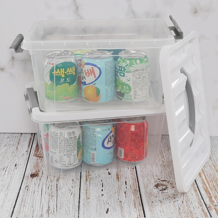 Saedy 6er-pack Aufbewahrungsbox Mit Deckel, 6 L Stapelbare Plastikbox Klein