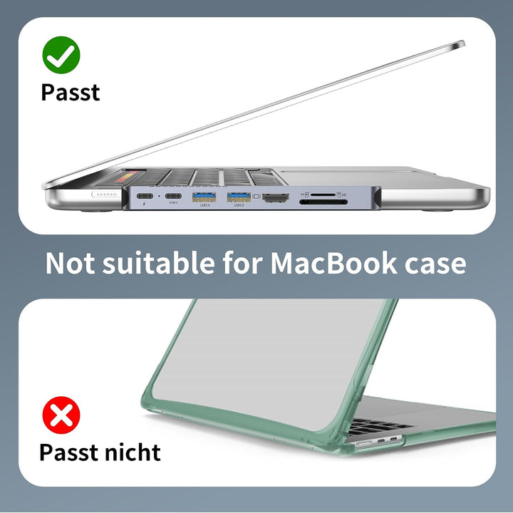 BHHB USB C Hub Adapter für MacBook Pro Air Docking Station 8-in-2 für Mac Book Zubehör 4K@60Hz HDMI,