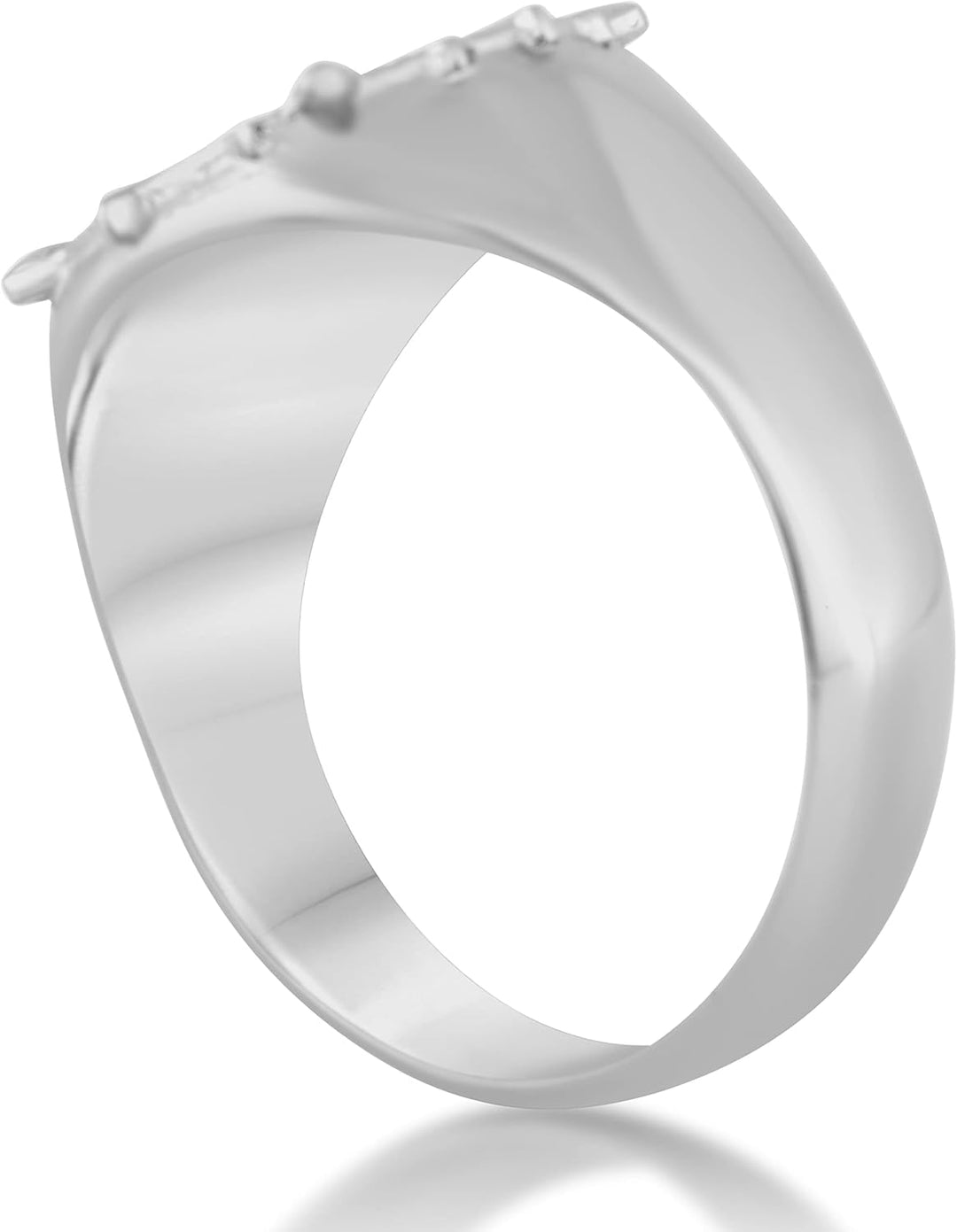 Akitsune Guidance Ring | Kompass Karte Nord Nautisch Ring Herren Edelstahl Designer Mattschwarz Anti