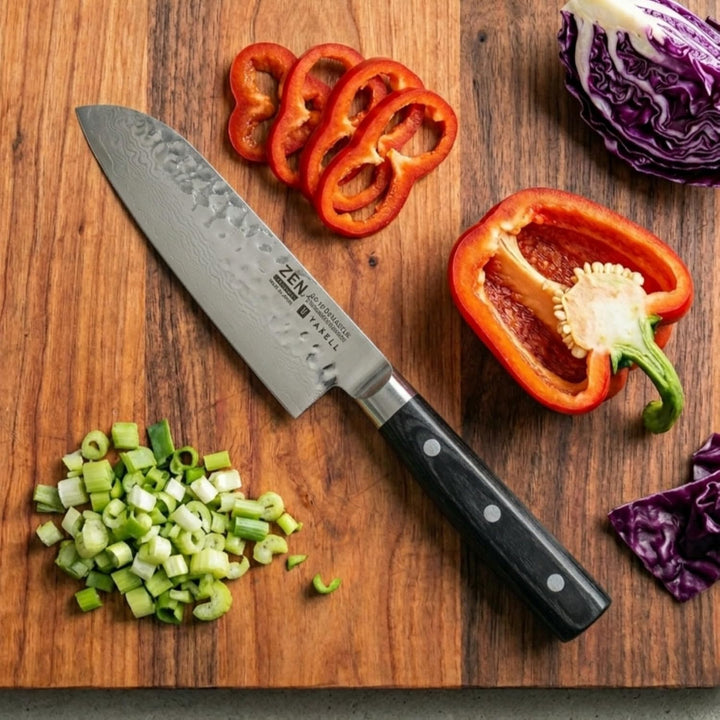 Yexell 351717 Yaxell ZEN Santoku Messer Kochmesser, Silber, 30 cm