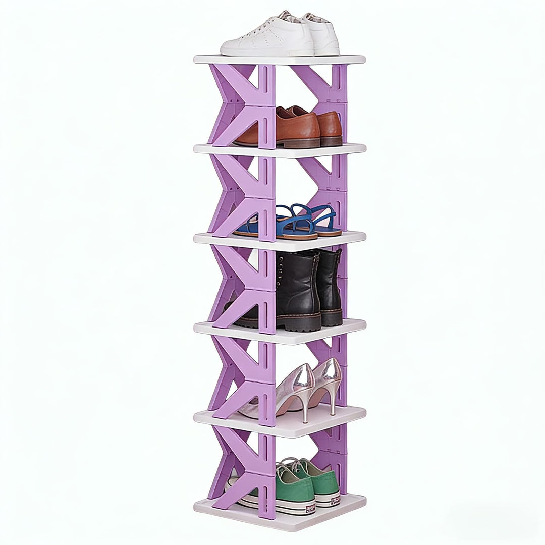 Klappbares Schuhregal mit Mehreren Ebenen, Tragbares Schuh Organizer für Eingang/Bad/Schlafzimmer, P