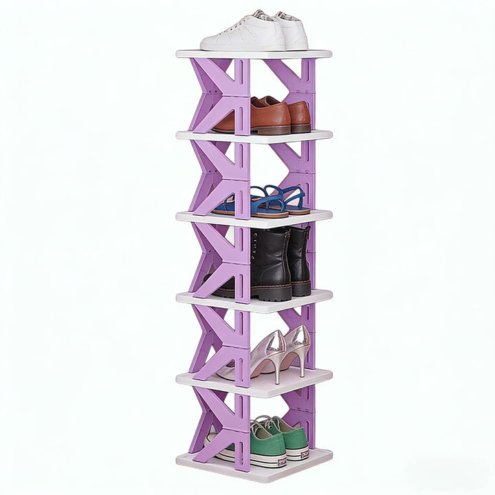 Klappbares Schuhregal mit Mehreren Ebenen, Tragbares Schuh Organizer für Eingang/Bad/Schlafzimmer, P