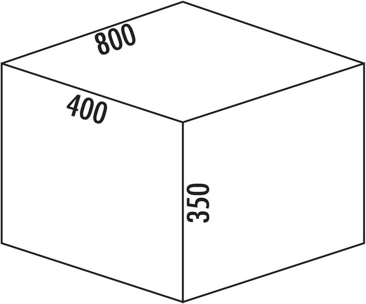 Naber Cox® Box 2T 800-3. Abfallsammler, hellgrau.