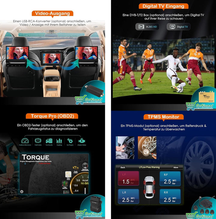 Erisin 7 Zoll 8-Kern 4GB+64GB Android 12 Autoradio Bluetooth mit GPS Navigation Für Audi A4 S4 RS4 R