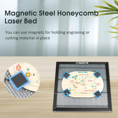 Comgrow Honeycomb Laser Waben-bett, 400 mm x 400 mm, Waben Laser Arbeitstisch Aluminium Wabentisch f