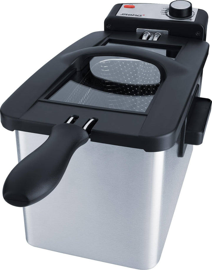 Steba DF 180 Edelstahl Fritteuse, Profi-Heizsystem, 3 L Metallic