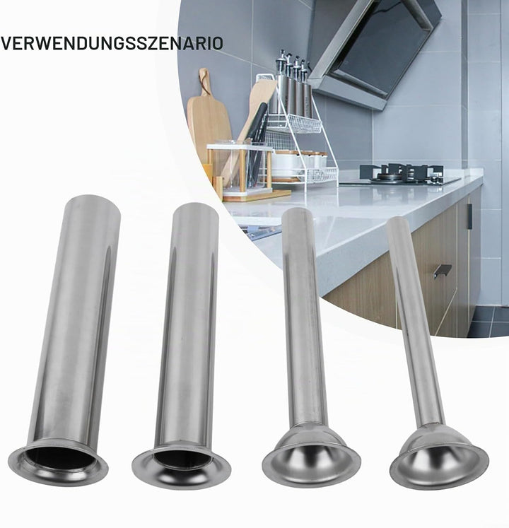 Wurstfüllröhrchen aus Edelstahl, 4 Grössen für alle Ihre hausgemachten Fleischrezepte (5,4 cm) 5.4cm