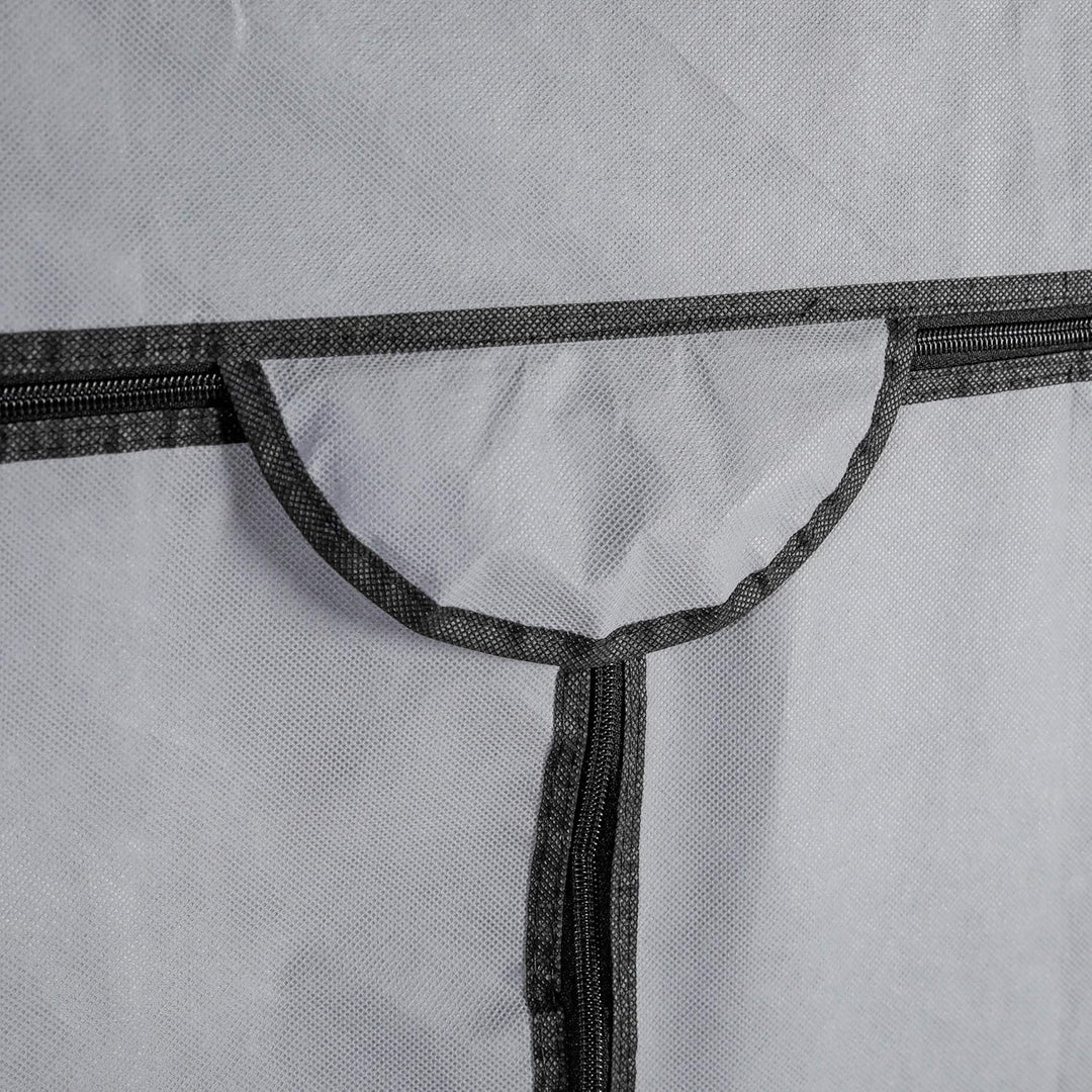 axentia Stoffschrank, ca. 75 x 150 x 50 cm, Grau-schwarz Grau / Schwarz, Grau / Schwarz