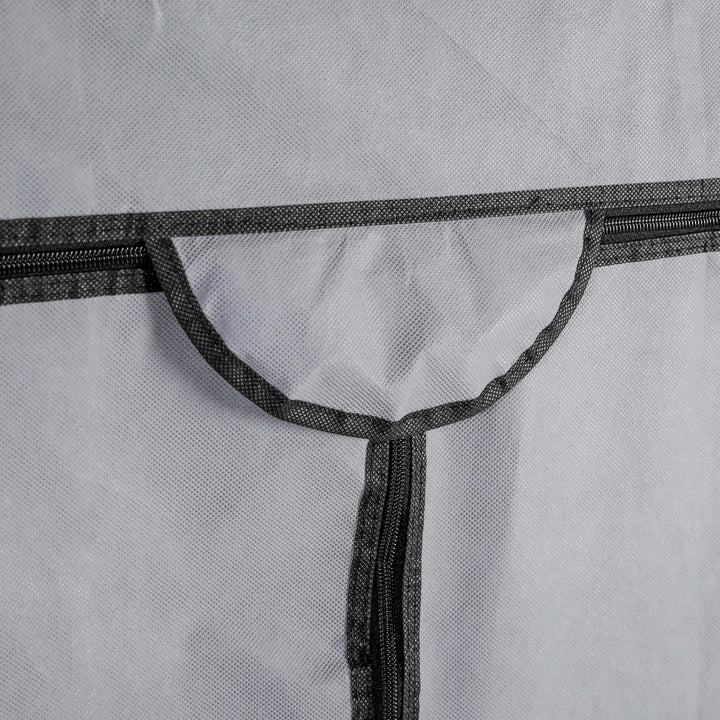 axentia Stoffschrank, ca. 75 x 150 x 50 cm, Grau-schwarz Grau / Schwarz, Grau / Schwarz