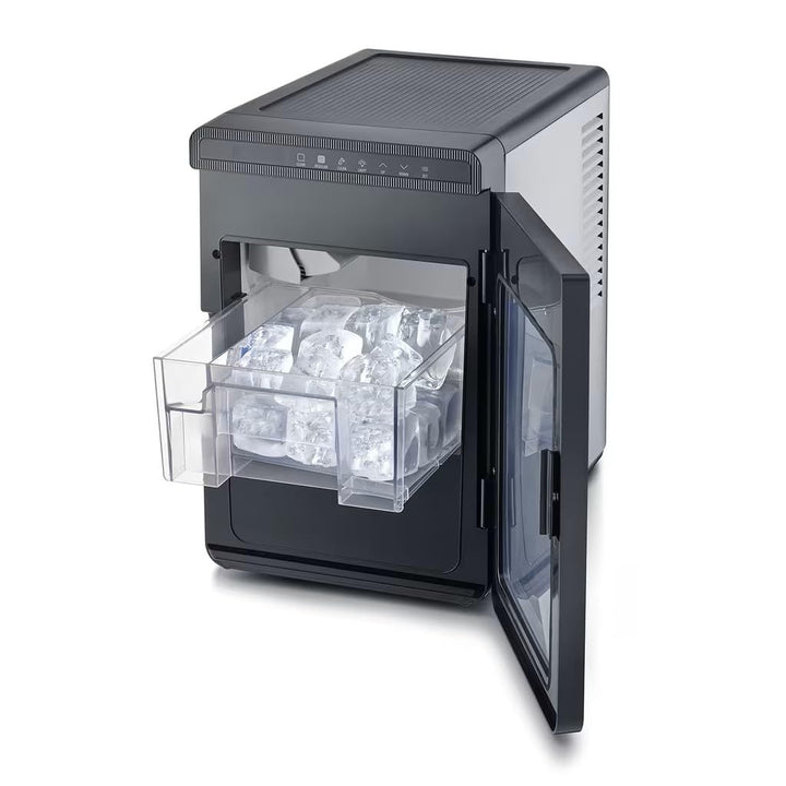 CASO Clear Ice Advanced Eiswürfelbereiter mit Kompressor – Leise 48 dB, klare &amp; matte Eiswürfel, 8–1