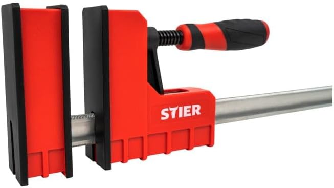 STIER Korpuszwinge, 600 mm Spannweite, 95 mm Ausladung, 6000 N Spannkraft, aus duktilem Gusseisen, S
