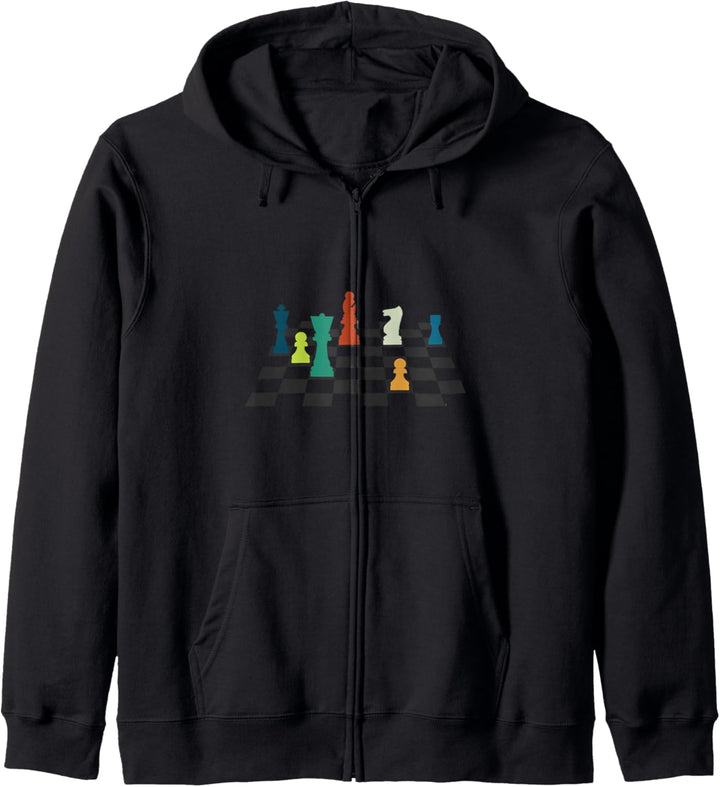 Schachspieler Schachmatt Schachfiguren Schachbrett Springer Kapuzenjacke