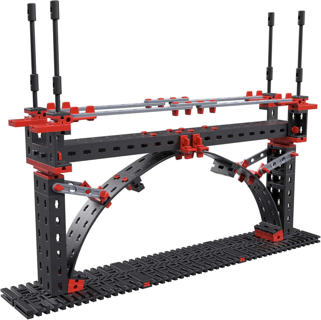 fischertechnik 564071 PROFI Statics-der Architektur Baukasten für Statik Grundlagen, Schwarz, 32 x 8