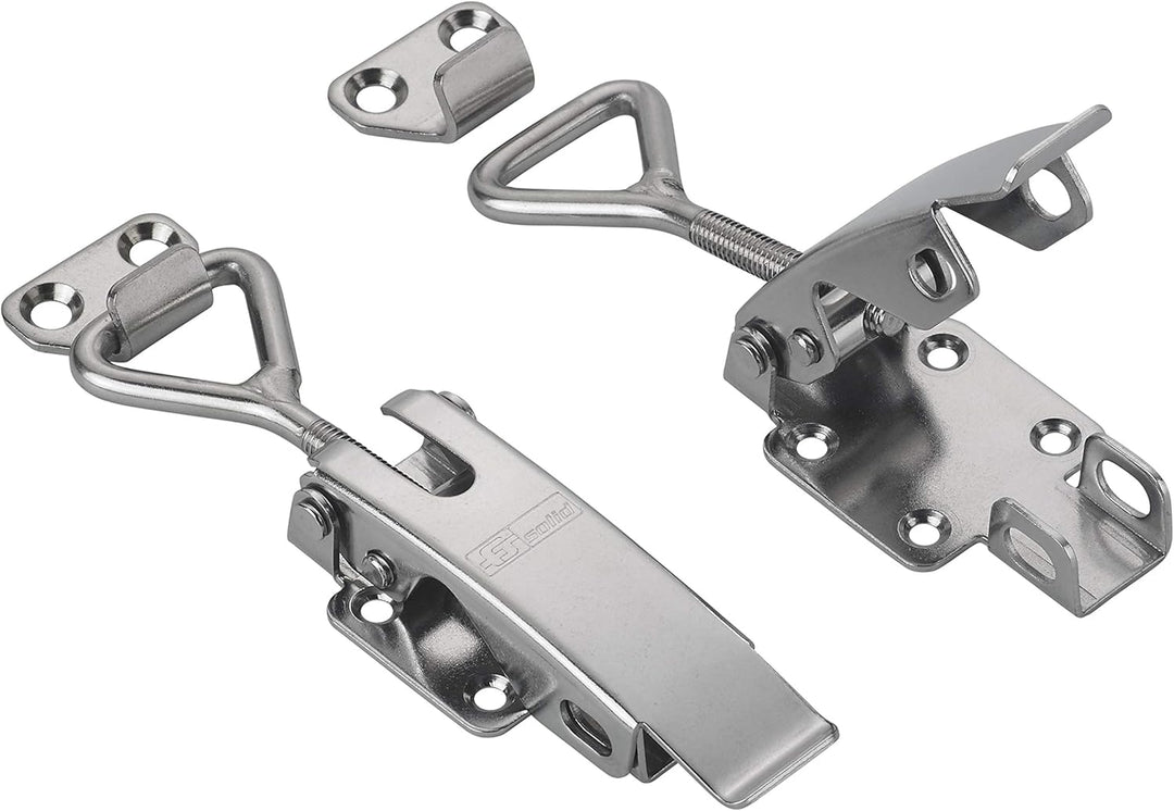 FTsolid [2er Set] einstellbarer Spannverschluss aus Edelstahl ESS2 Kistenverschluss rostfrei verstel