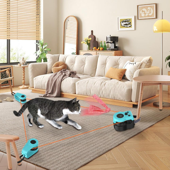 Interaktives Katzenspielzeug Drei-Anker-Design,Katzenspielzeug Selbstbeschäftigung Automatische/Fern