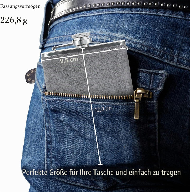 Geschenk für trauzeuge mann, Personalisierte Trauzeuge Geschenk Flachmann, Flachmann 8oz/237ml Edels