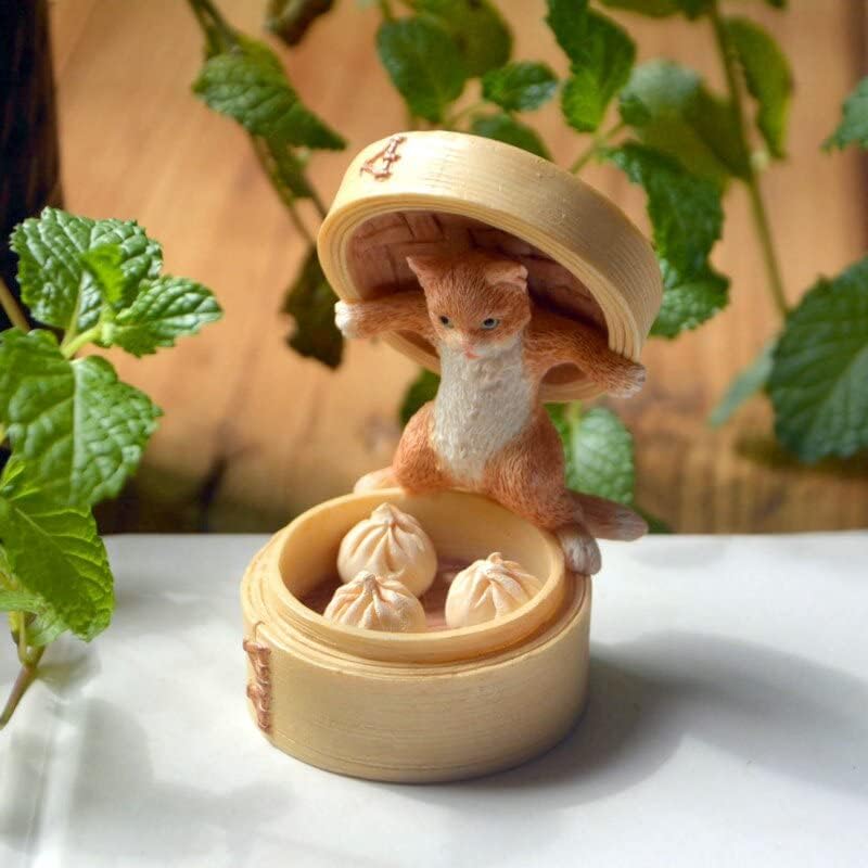 Gemmia Miniatur Feengarten Katze Figur- Dinnerparty vorbereiten Katze, Dinnerparty Vorbereiten Katze