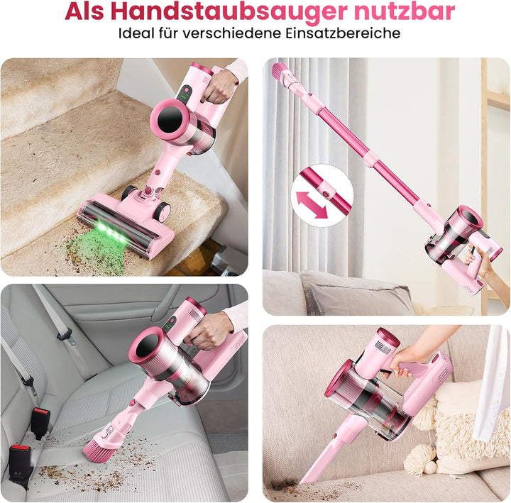 Dzaki Akku Staubsauger Kabellos 50.000 Pa, 55 Min. Laufzeit, Selbststehend, Touch Display, Anti-Tang