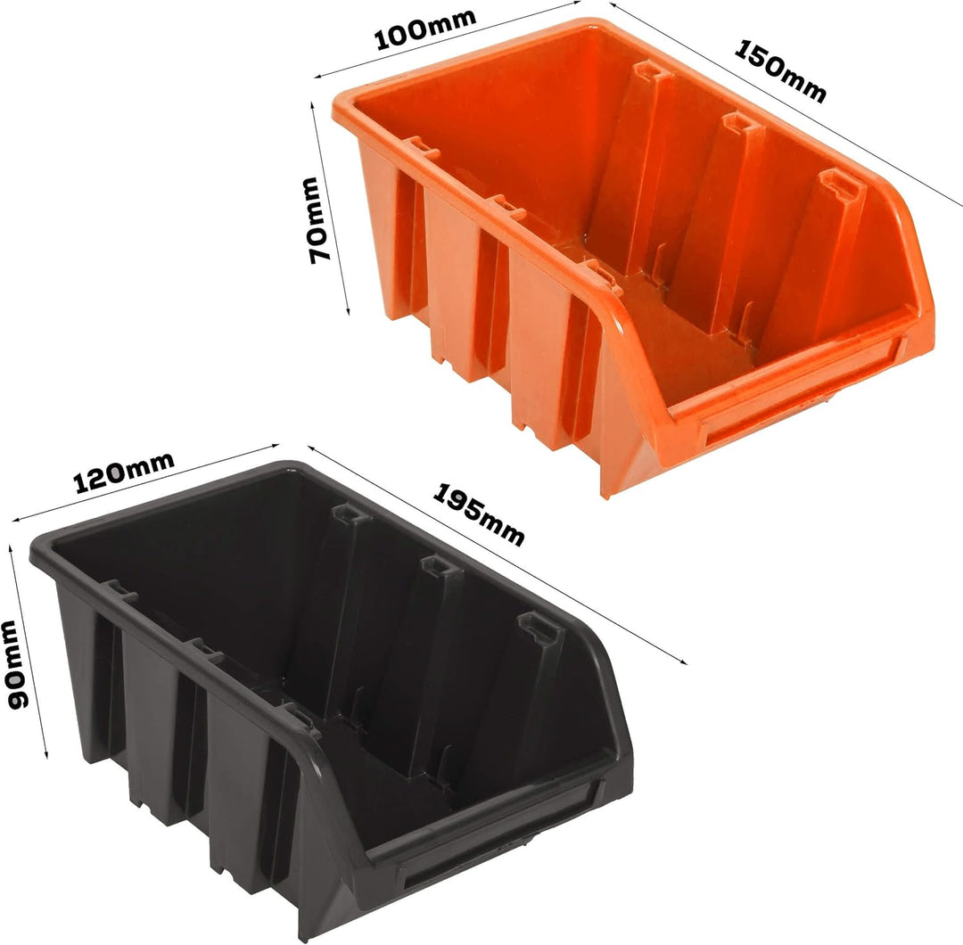 botle 127 stck. Box Lagersystem Wandregal 173 x 78cm Stapelboxen Schüttenregal Sichtlagerkästen Extr