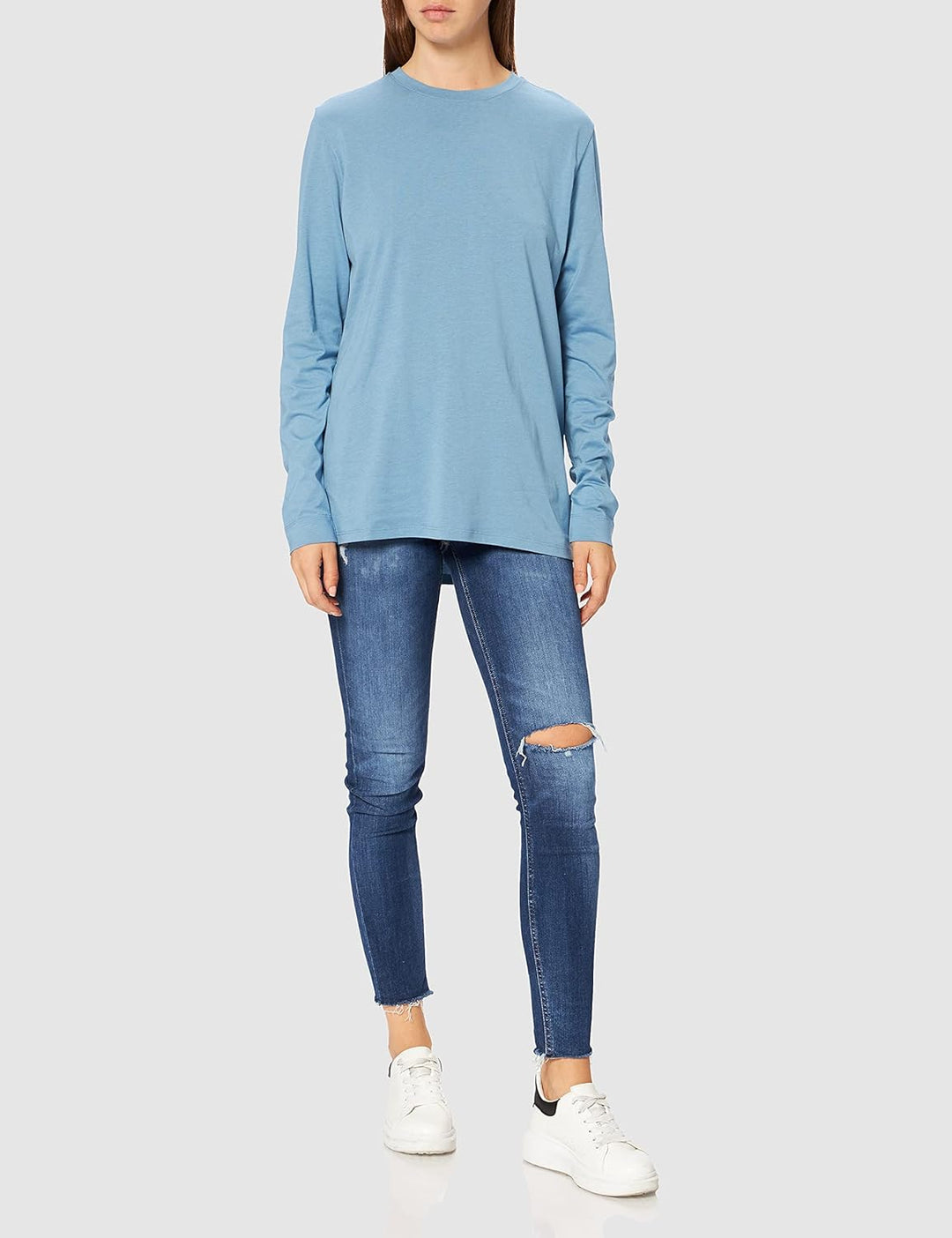 Marc O'Polo Damen W-Shirt Ls Crew-Neck Pyjamaoberteil S Blau, S Blau