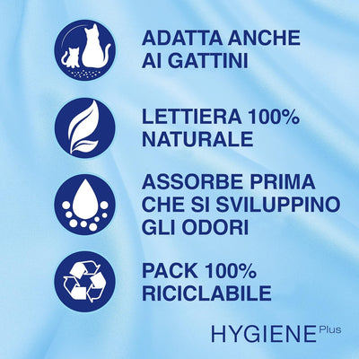 Catsan Hygiene Katzenstreu, 10 l, 4 Stück, Nicht klumpend 40 l, 40 l