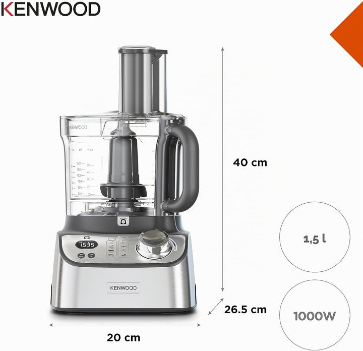 Kenwood FDM71.450SS MultiPro Express Weigh Küchenmaschine mit 8 dedizierten Zubehörteilen, einstellb