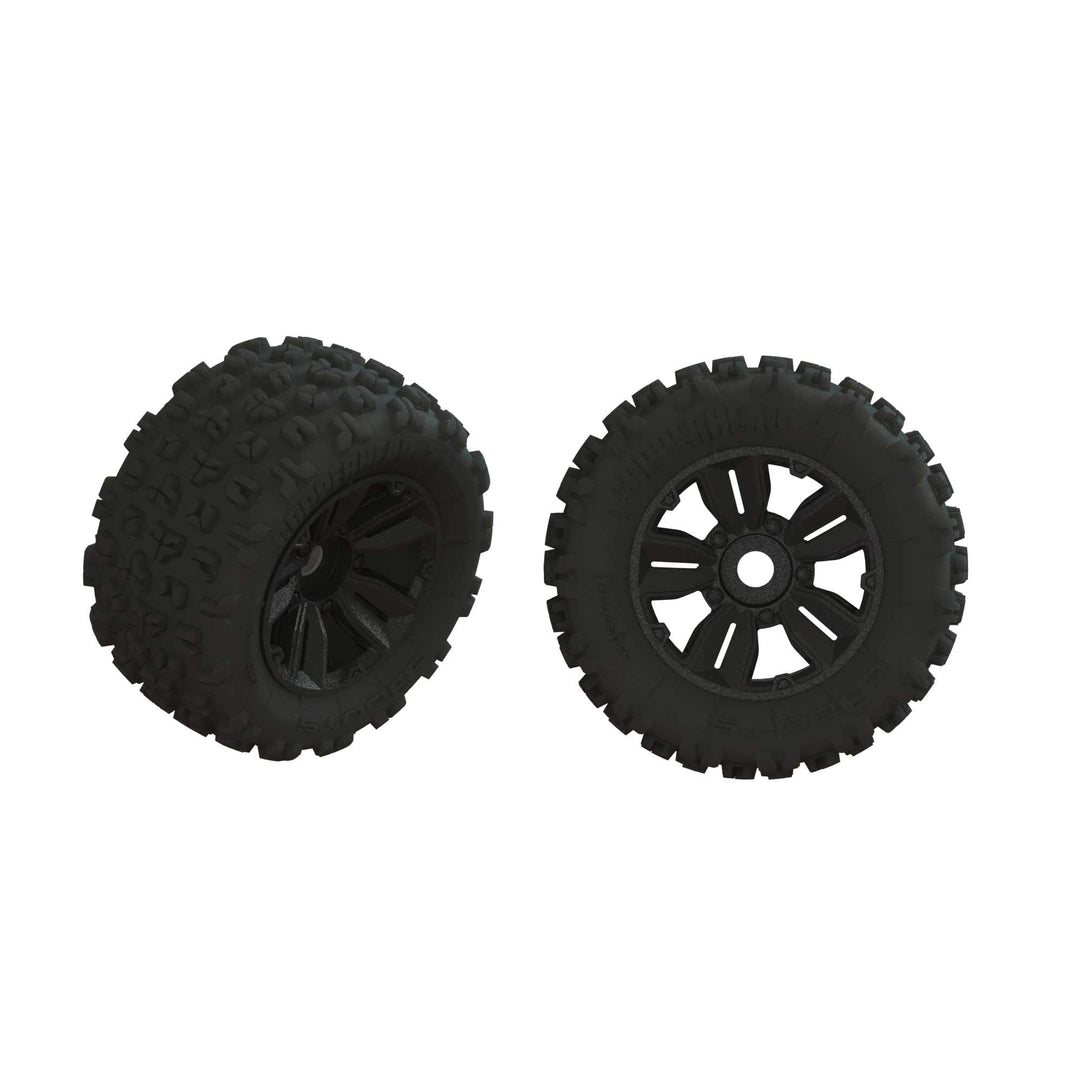 1/5 DBoots Copperhead2 SB MT Vorder/Hinten 3.9 vormontierte Reifen, 17mm Hex (2)