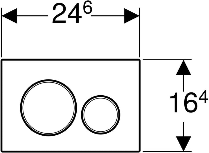 Geberit 115.882.KN.1 115882KN1 Sigma 20 Betätigungsplatte, Hochglanz-verchromt/mattchrom, Seidenglan