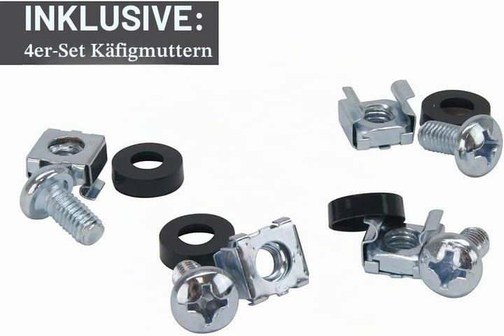 WAYTEX 37321 Steckdosenleiste Rackable 19 Zoll Stecker C14 – elektrisches Kopfband 8 Steckdosen mit