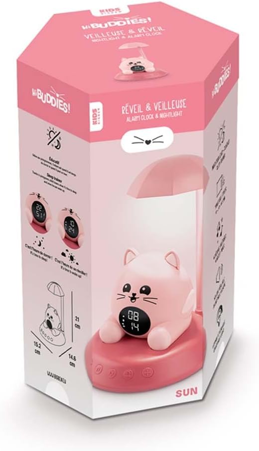 Sveglia con luce notturna - BIGBEN KIDS - Gatto Mehrfarbig (Katzenmotiv), Mehrfarbig (Katzenmotiv)