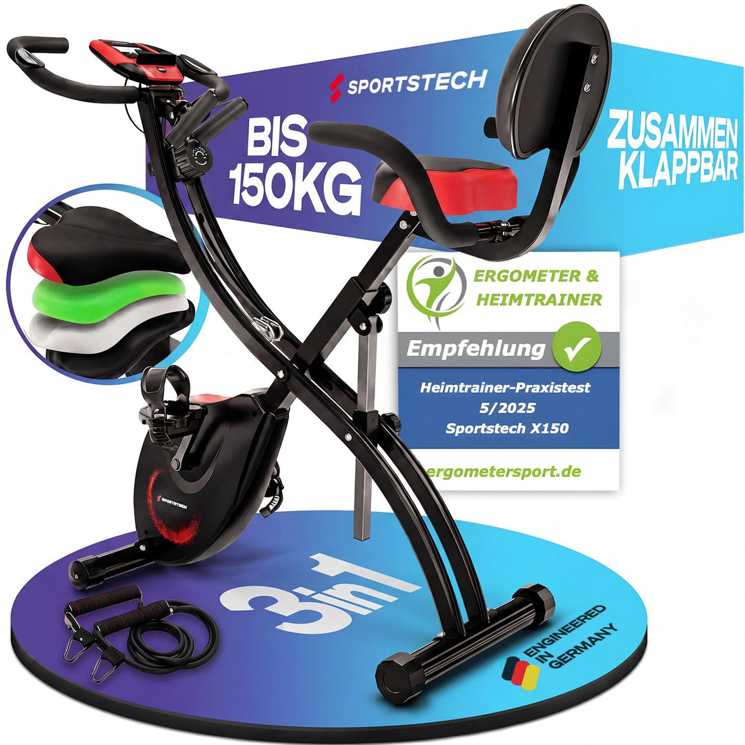 Fitness Fahrrad + Sportstech Live App mit Live- & On Demand-Kursen für Full Body Workout-Erlebnis |