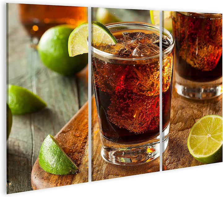 islandburner Bild auf Leinwand Rum Und Cola Cuba Libre Mit Limette Und Eis Bilder Wandbilder Poster
