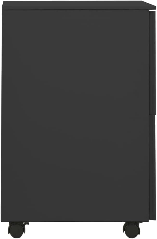 vidaXL Aktenschrank mit Rollen Rollcontainer Bürocontainer Schubladenschrank Büroschrank Stahlschran