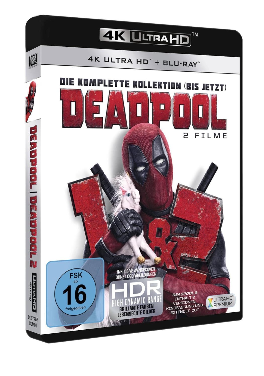 Deadpool 1+2 (3 Blu-rays 4K Ultra HD) (+ 3 Blu-rays 2D), 4K