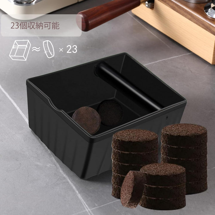 Espresso Klopfbox,ABS abschlagbehälter für siebträger，kaffee abklopfbehälter mit Klopfstange und rut