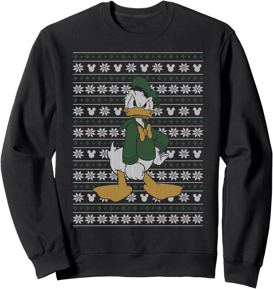 Disney Mickey And Friends Christmas Donald Sweater Style Sweatshirt