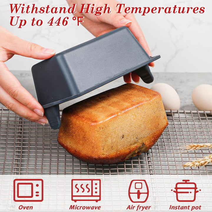 webake Brotbackform Klein für Heissluftfritteuse Silikonform 2 Stück Air Fryer Silikon Kastenform Ai