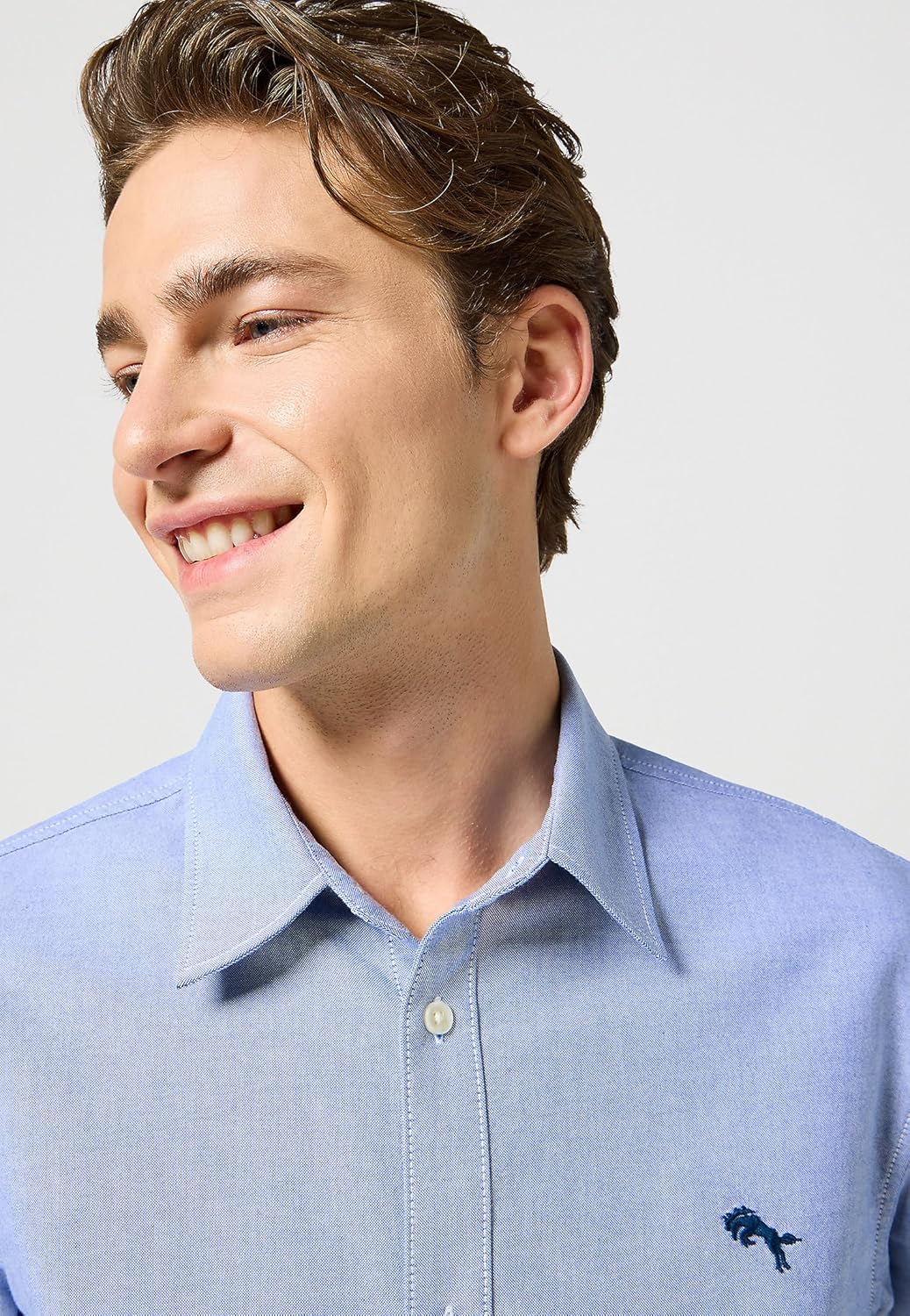 Wrangler Herren Ls 1 Pkt Shirt Shirt S Oxford_blue, S Oxford_blue
