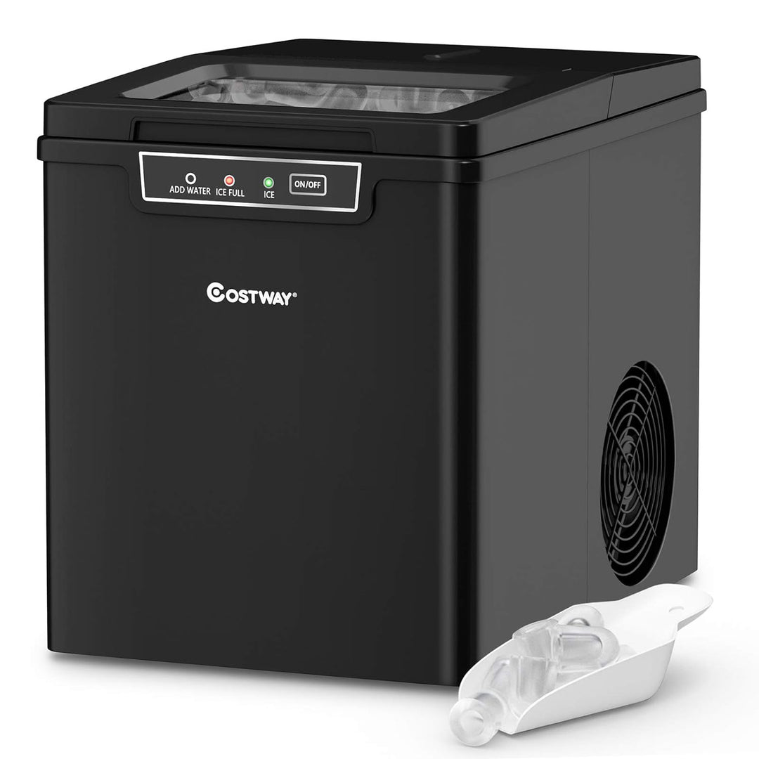 COSTWAY 1,85L Eiswürfelmaschine 12kg/24H, Ice Maker 9 Eiswürfel in 8 min, Eismaschine Eiswürfelberei