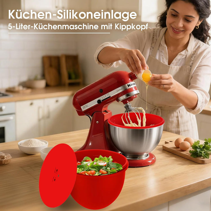 Silikon Einsätze für KitchenAid 4.8L (5 Qt) Standmixer,1 PCS Silikoneinsatz für Kitchenaid mit Decke