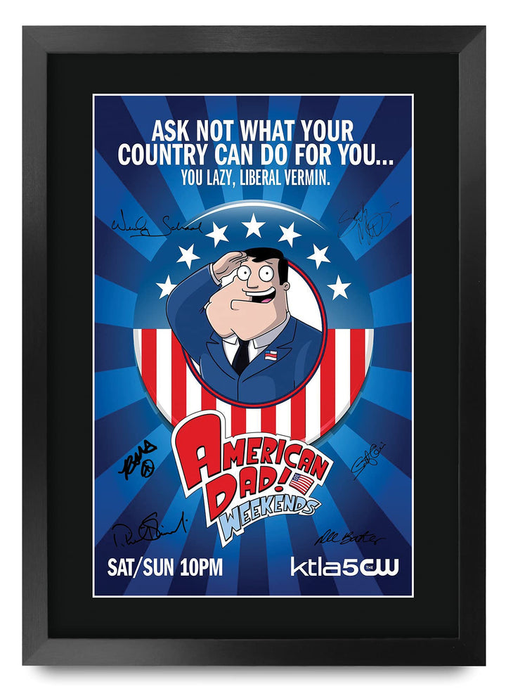 HWC Trading A3 FR American Dad Seth MacFarlane Geschenke gedruckt Autogramm Bild für TV-Fanartikel F