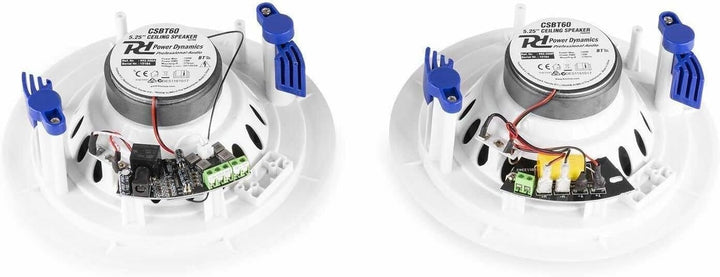 Power Dynamics CSBT60 Deckenlautsprecher Bluetooth Set, 120 Watt Paar, 2-Wege Einbaulautsprecher Dec