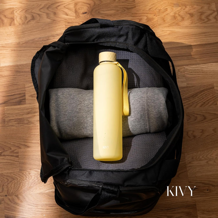 KIVY Trinkflasche 1l - Kohlensäure geeignet & Auslaufsicher - Für Sport, Schule & Büro - Sport Trink