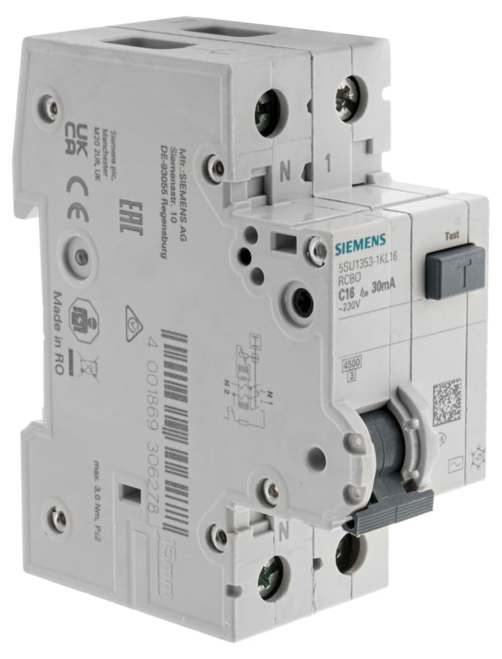 SIEMENS - FI-Schutzschalter 30 mA 16 A Typ AC