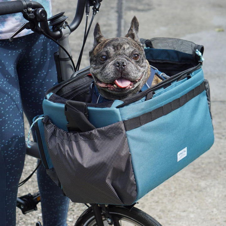 Vincita Caddy Haustierkorb für Brompton-Fahrrad, bequeme und sichere Tragetasche mit Aluminiumrahmen