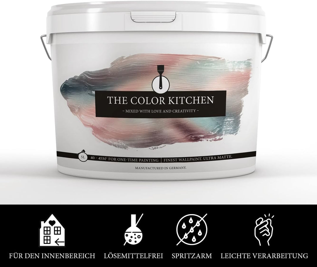 THE COLOR KITCHEN helle Wandfarbe - Malerfarbe für Wohnzimmer und Schlafzimmer - matte Innenfarbe in